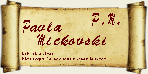 Pavla Mickovski vizit kartica